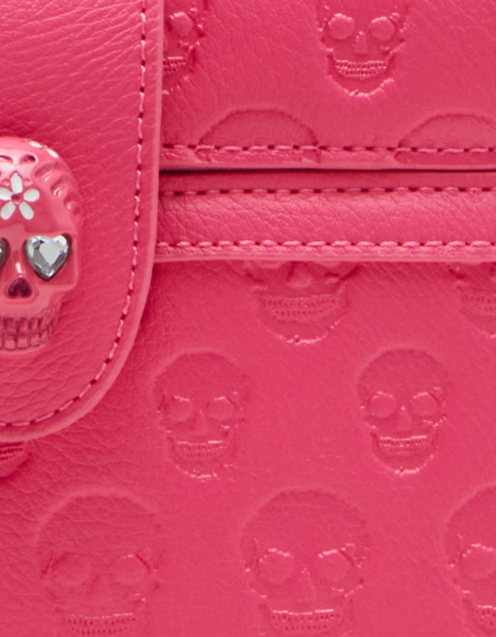 Betsey Johnson SKULL BOSS VANITY BAG PINK