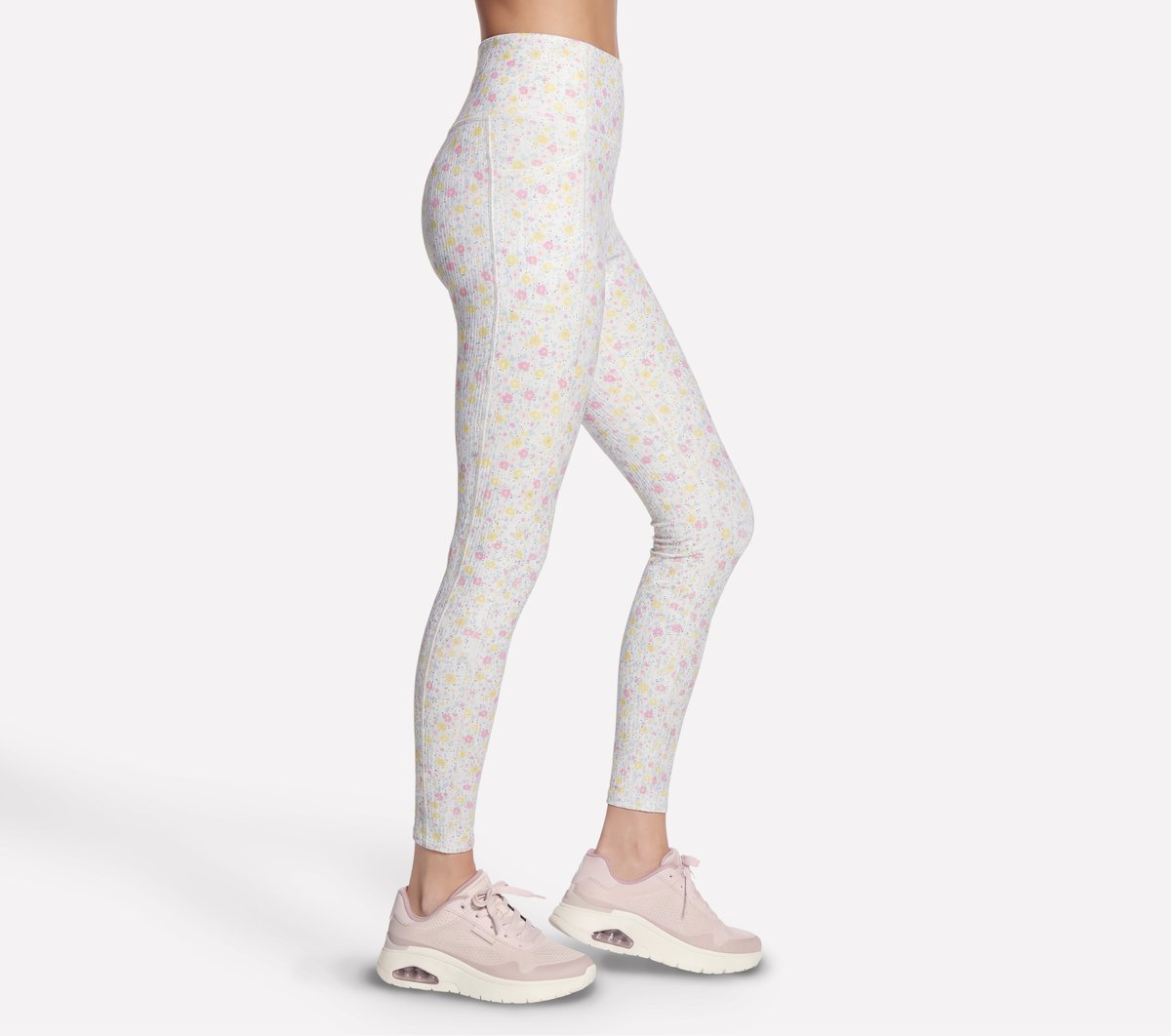 GO WALK Rib Floral Full Length High-Waisted Legging Women Skechers outlet
