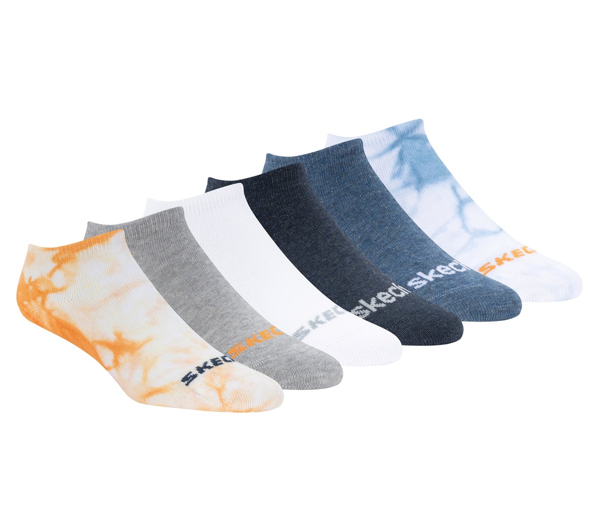 Cotton Tie-Dye No-Show Socks - 6 Pack Kids Skechers USA