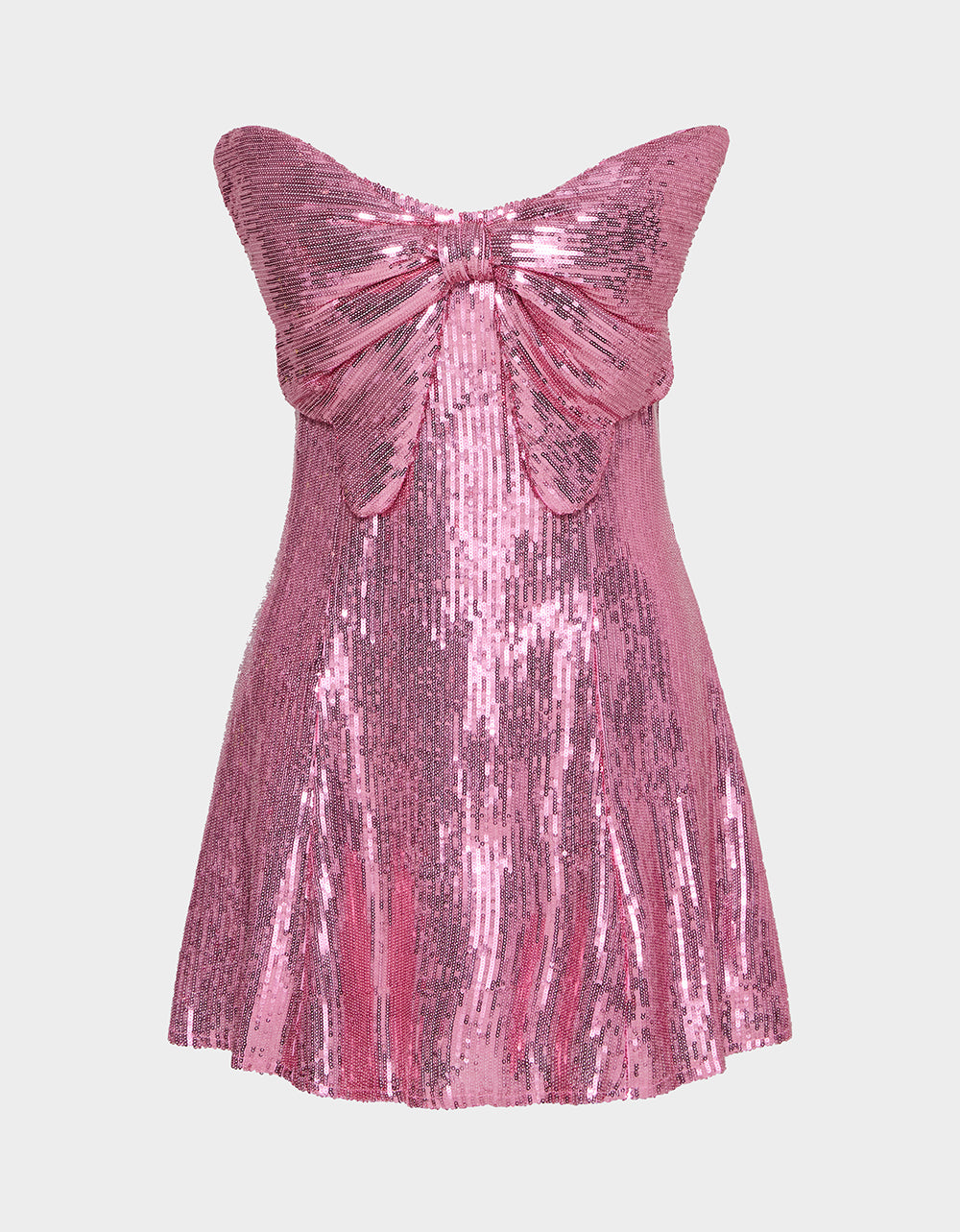 Betsey Johnson SEQUIN BOW DRESS PINK SEQUIN Women's Mini Pink Sequin Dress
