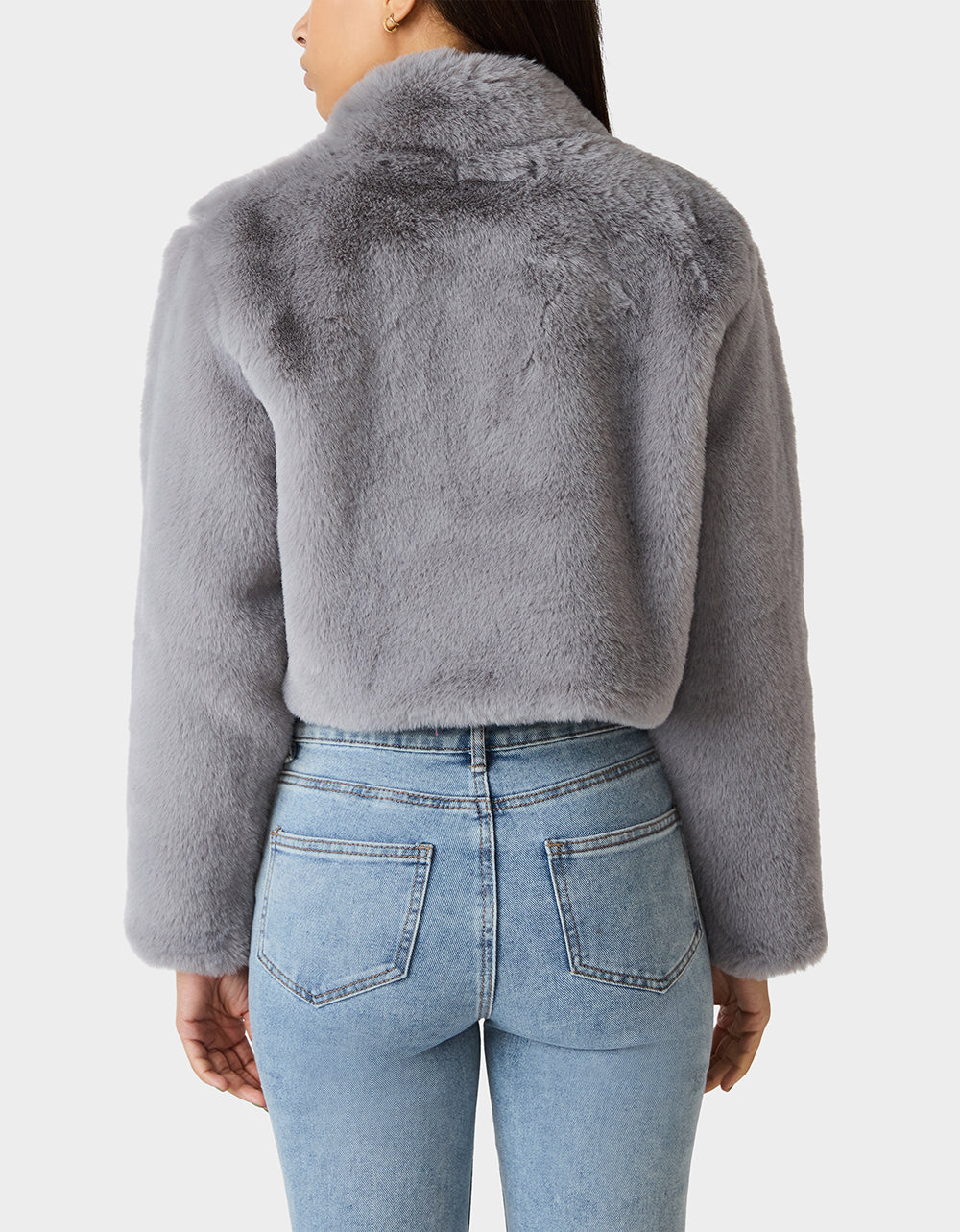 Betsey Johnson MISTY LUXE FAUX FUR GREY Women's Faux Fur Winter Jacket