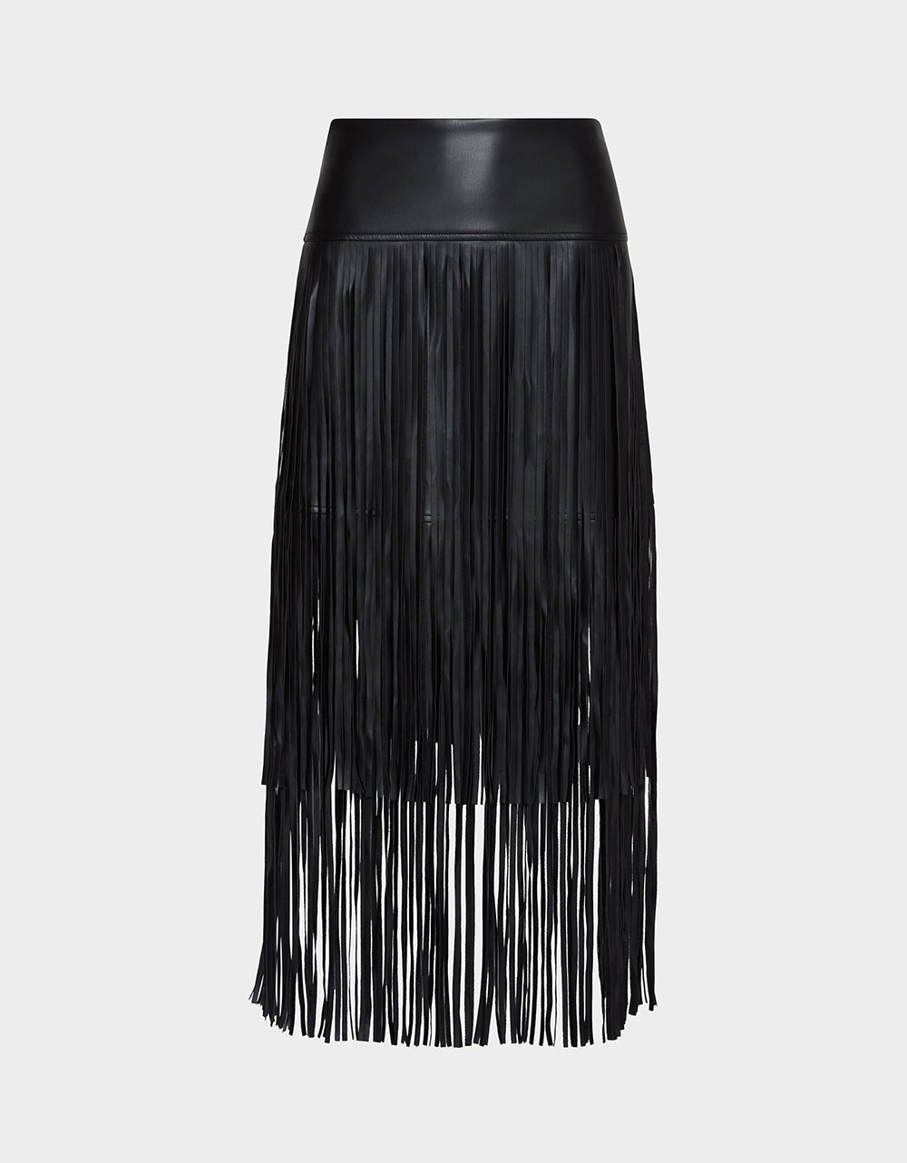Betsey Johnson MIDNIGHT RODEO SKIRT BLACK Women's Fringe Maxi Skirt