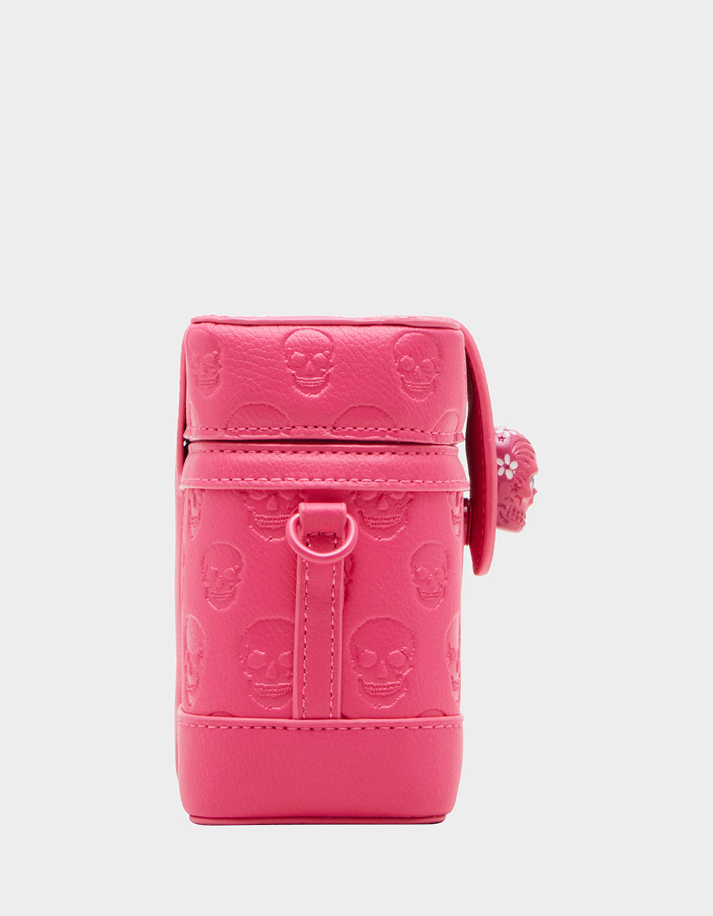 Betsey Johnson SKULL BOSS VANITY BAG PINK
