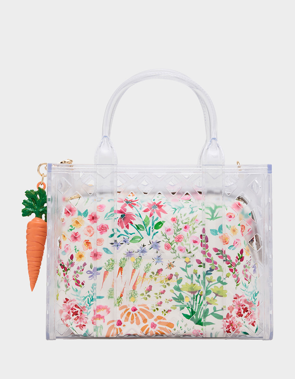 Betsey Johnson JAMMIN CLEAR SATCHEL Women's Tote Crossbody Handbag