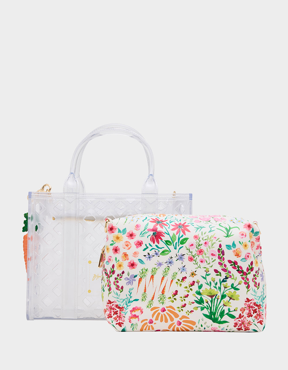 Betsey Johnson JAMMIN CLEAR SATCHEL Women's Tote Crossbody Handbag