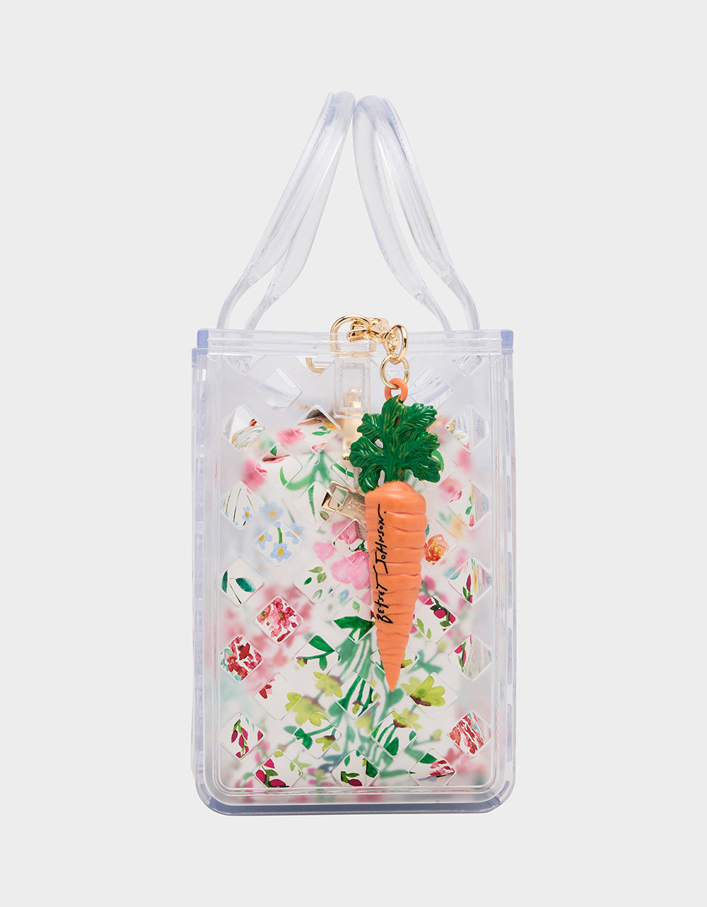 Betsey Johnson JAMMIN CLEAR SATCHEL Women's Tote Crossbody Handbag