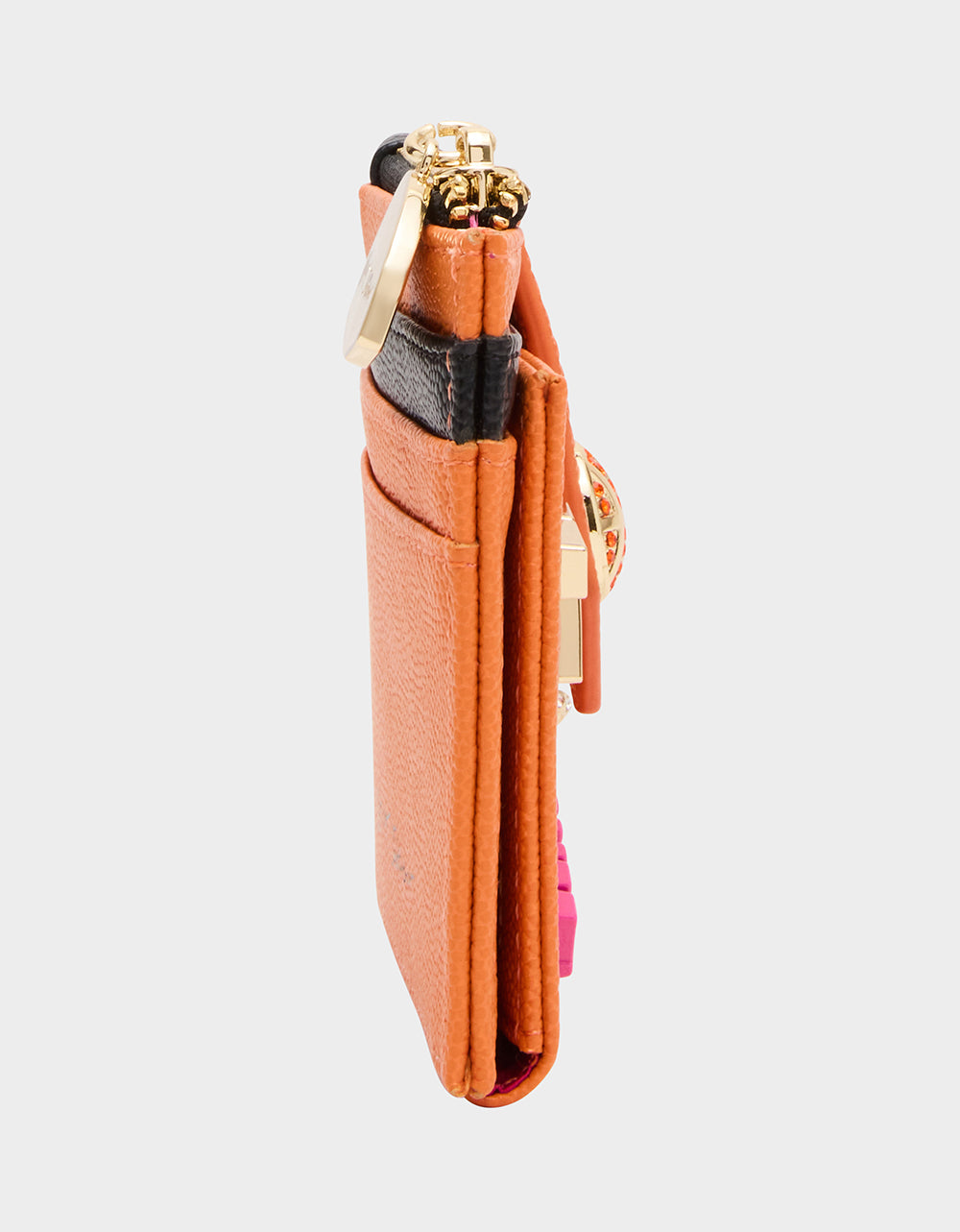 Betsey Johnson DONT BLOCK ME BIFOLD WALLET ORANGE Women's Basketball Bifold Wallet
