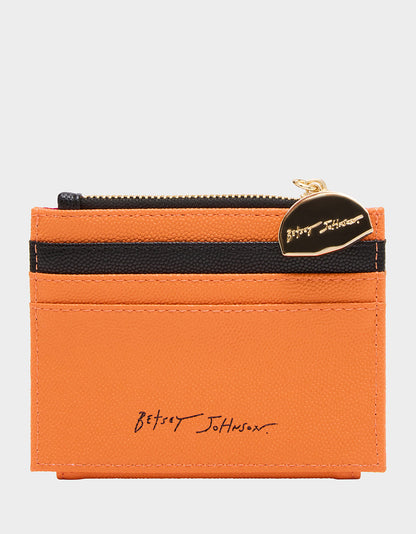 Betsey Johnson DONT BLOCK ME BIFOLD WALLET ORANGE Women's Basketball Bifold Wallet