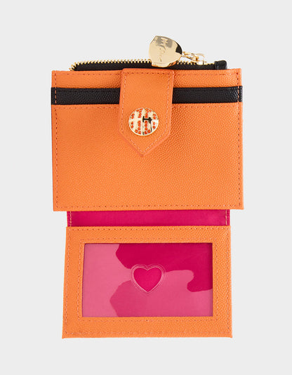 Betsey Johnson DONT BLOCK ME BIFOLD WALLET ORANGE Women's Basketball Bifold Wallet