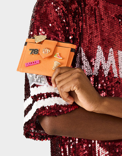 Betsey Johnson DONT BLOCK ME BIFOLD WALLET ORANGE Women's Basketball Bifold Wallet