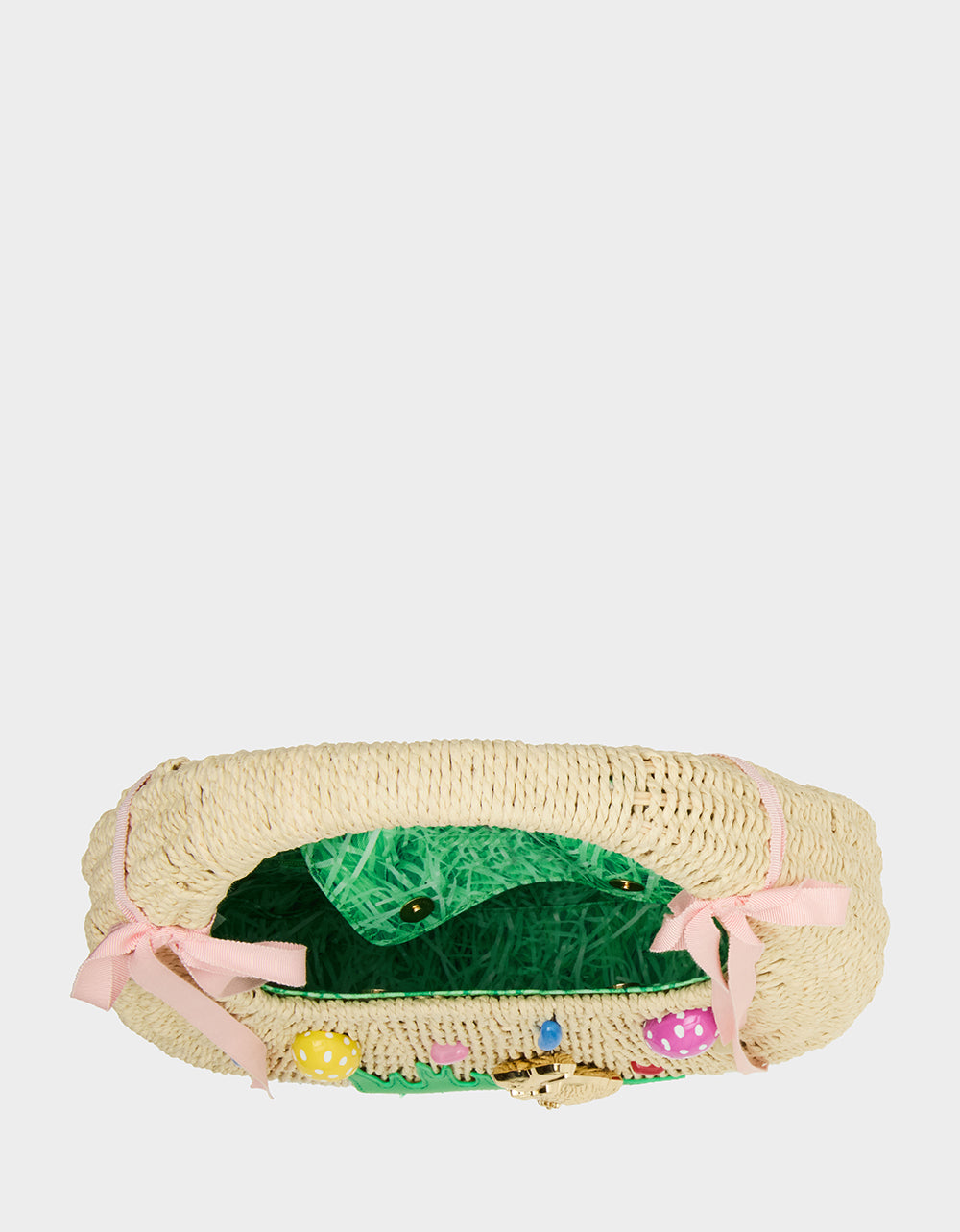 Betsey Johnson ON THE HUNT WICKER BAG NATURAL