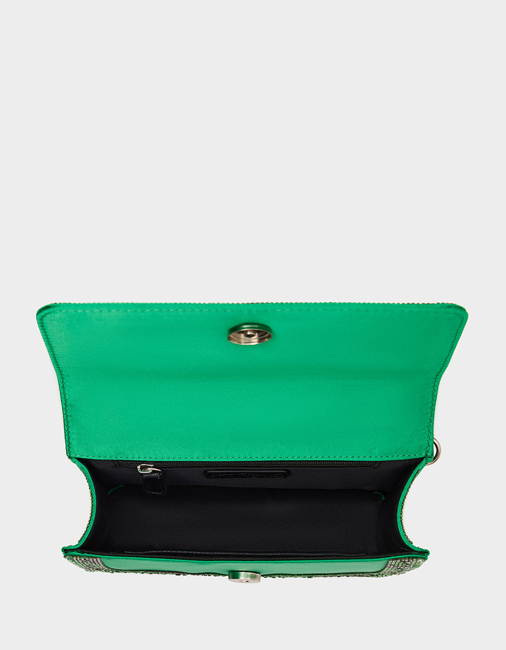 Betsey Johnson HATS OFF CONVERTIBLE RHINESTONE GREEN Women's Rhinestone Embellished Sparkly Witch Hat Crossbody Halloween Handbag