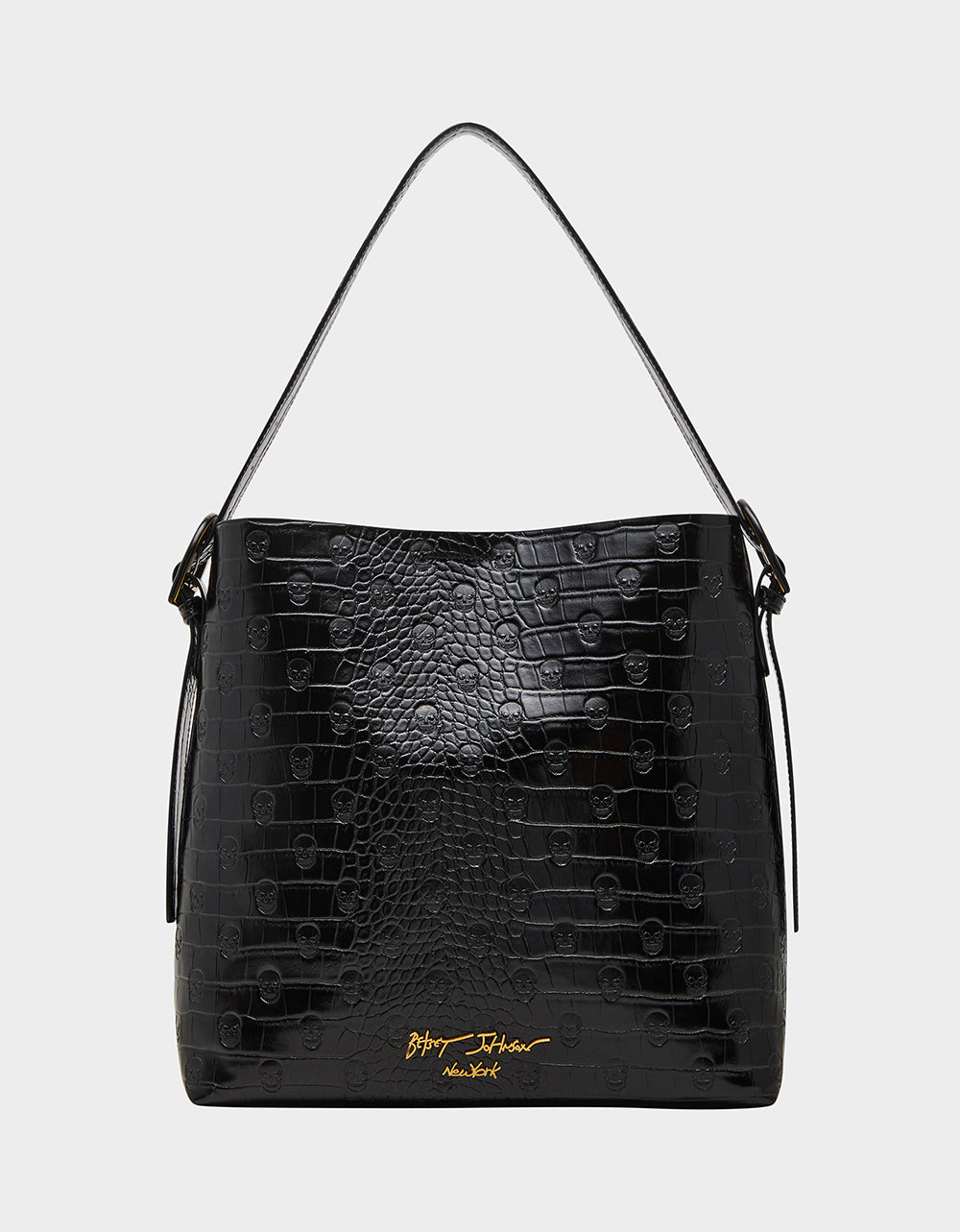 Betsey Johnson HEADQUARTERS BUCKET SHOULDER BAG BLACK Women's Shoulder Bucket Handbag