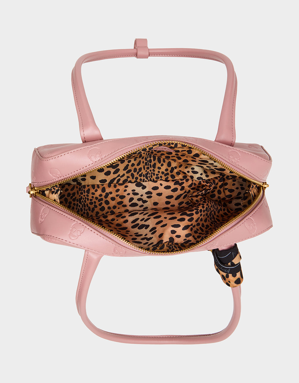 Betsey Johnson SKULLICIOUS SHOULDER BAG BLUSH Women's Pink Skull Shoulder Handbag with Scarf