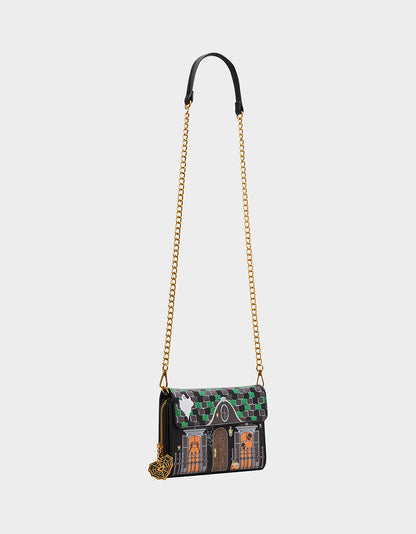 Betsey Johnson FOREVER HOME BUNDLE Women's Haunted House Halloween Crossbody, Wallet on Chain, and Wallet Set