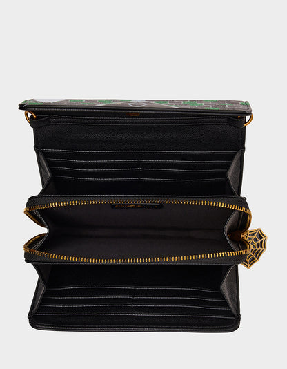 Betsey Johnson FOREVER HOME BUNDLE Women's Haunted House Halloween Crossbody, Wallet on Chain, and Wallet Set
