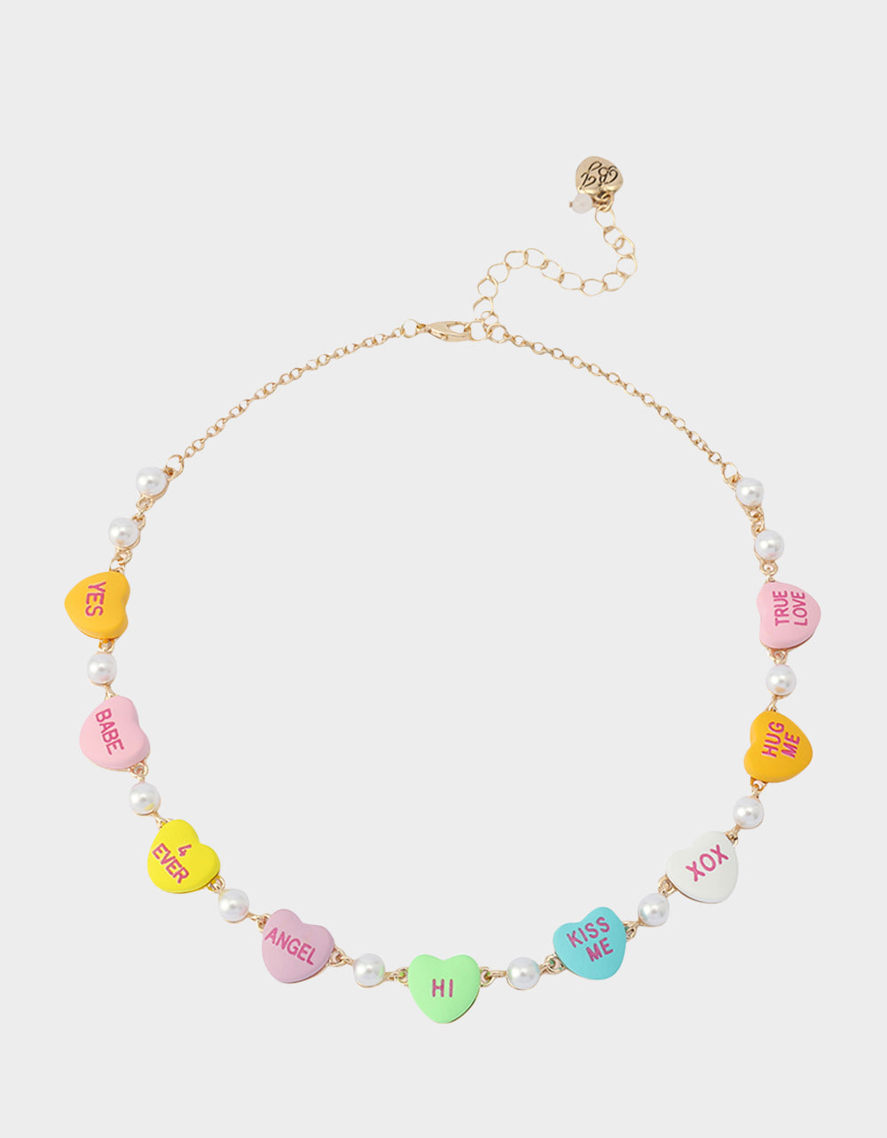 Betsey Johnson SWEETHEART COLLAR NECKLACE MULTI Women's Valentine's Day Candy Hearts Necklace
