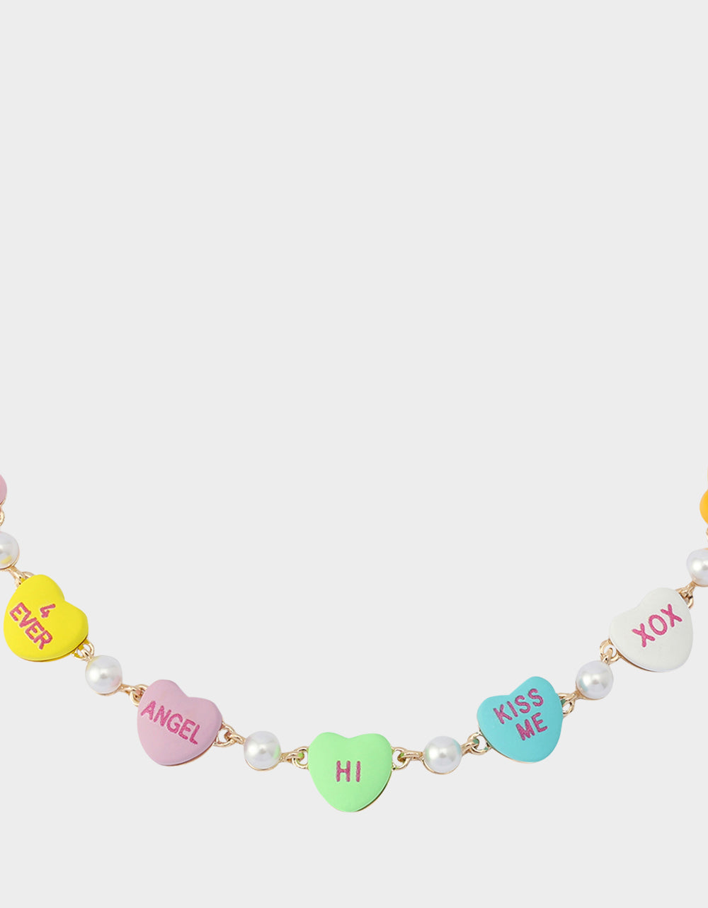 Betsey Johnson SWEETHEART COLLAR NECKLACE MULTI Women's Valentine's Day Candy Hearts Necklace