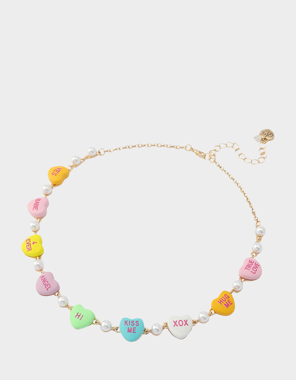 Betsey Johnson SWEETHEART COLLAR NECKLACE MULTI Women's Valentine's Day Candy Hearts Necklace