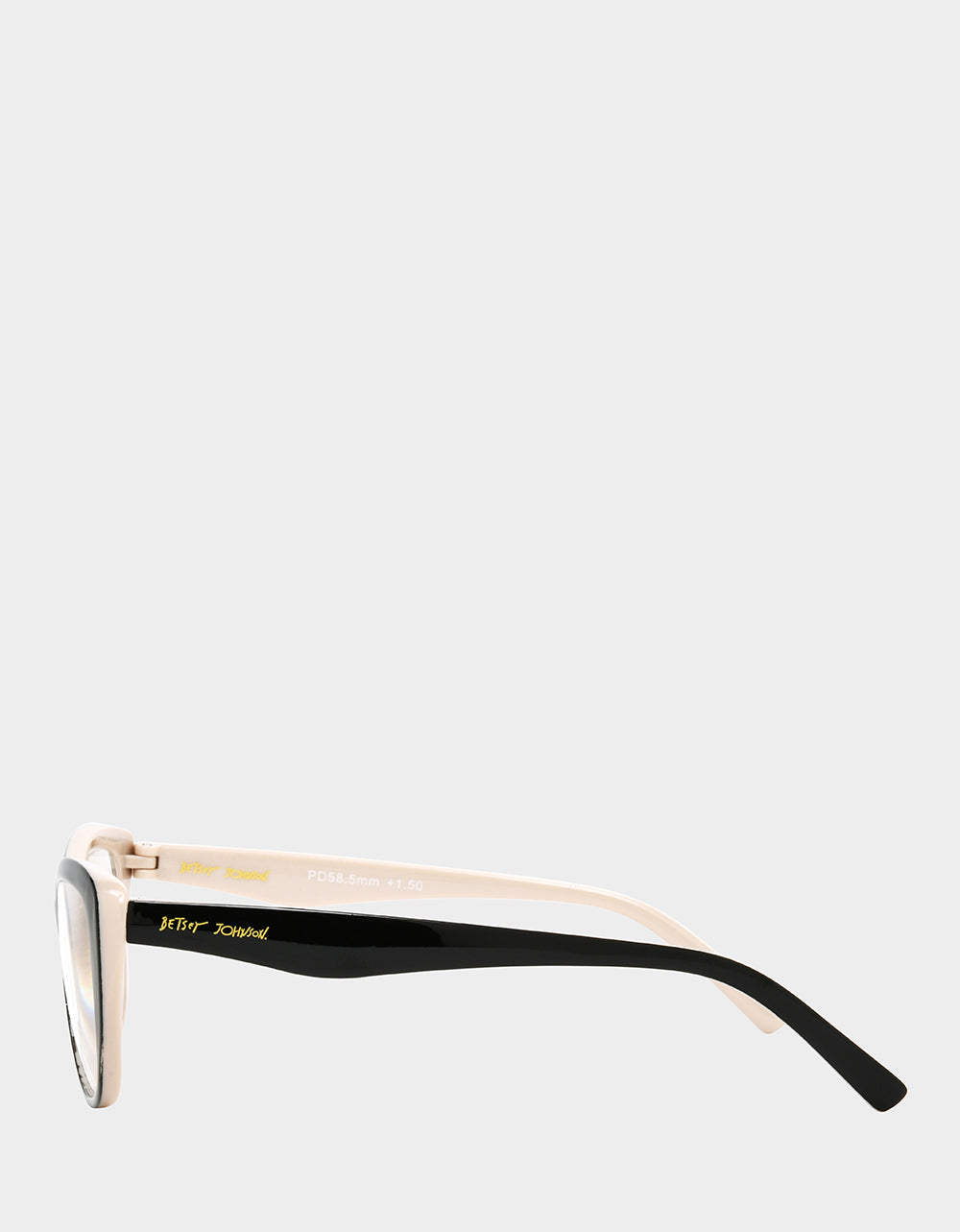 Betsey Johnson EFFORTLESS CHIC CAT EYE READING GLASSES BLACK Women's Black Nude Cat Eye Reading Glasses
