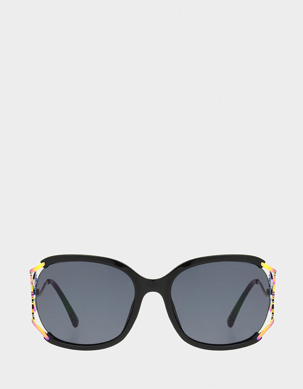 Betsey Johnson BLAZING STAR SUNGLASSES BLACK Women's Black Rainbow Butterfly Sunglasses