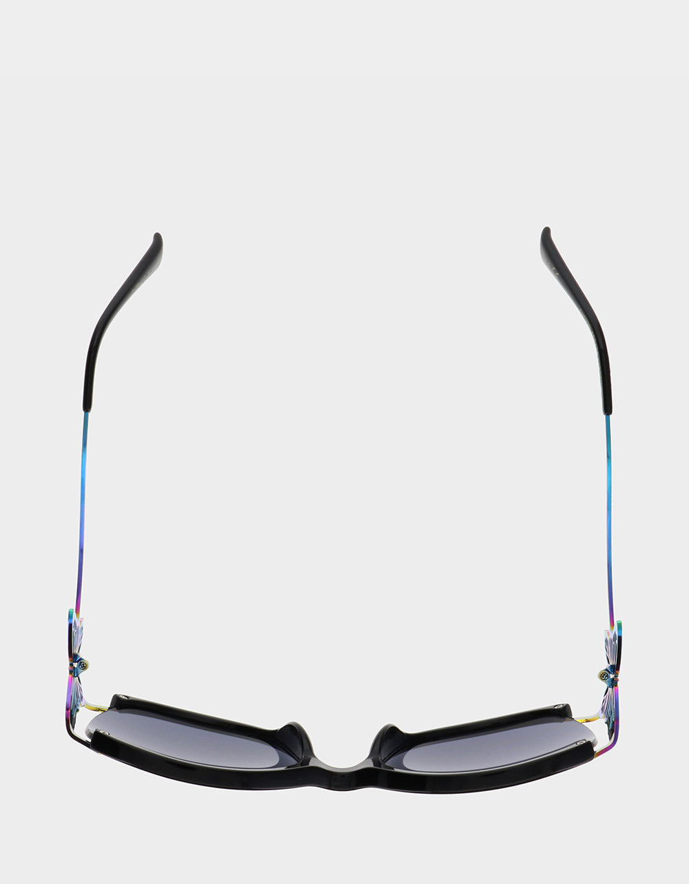 Betsey Johnson BLAZING STAR SUNGLASSES BLACK Women's Black Rainbow Butterfly Sunglasses