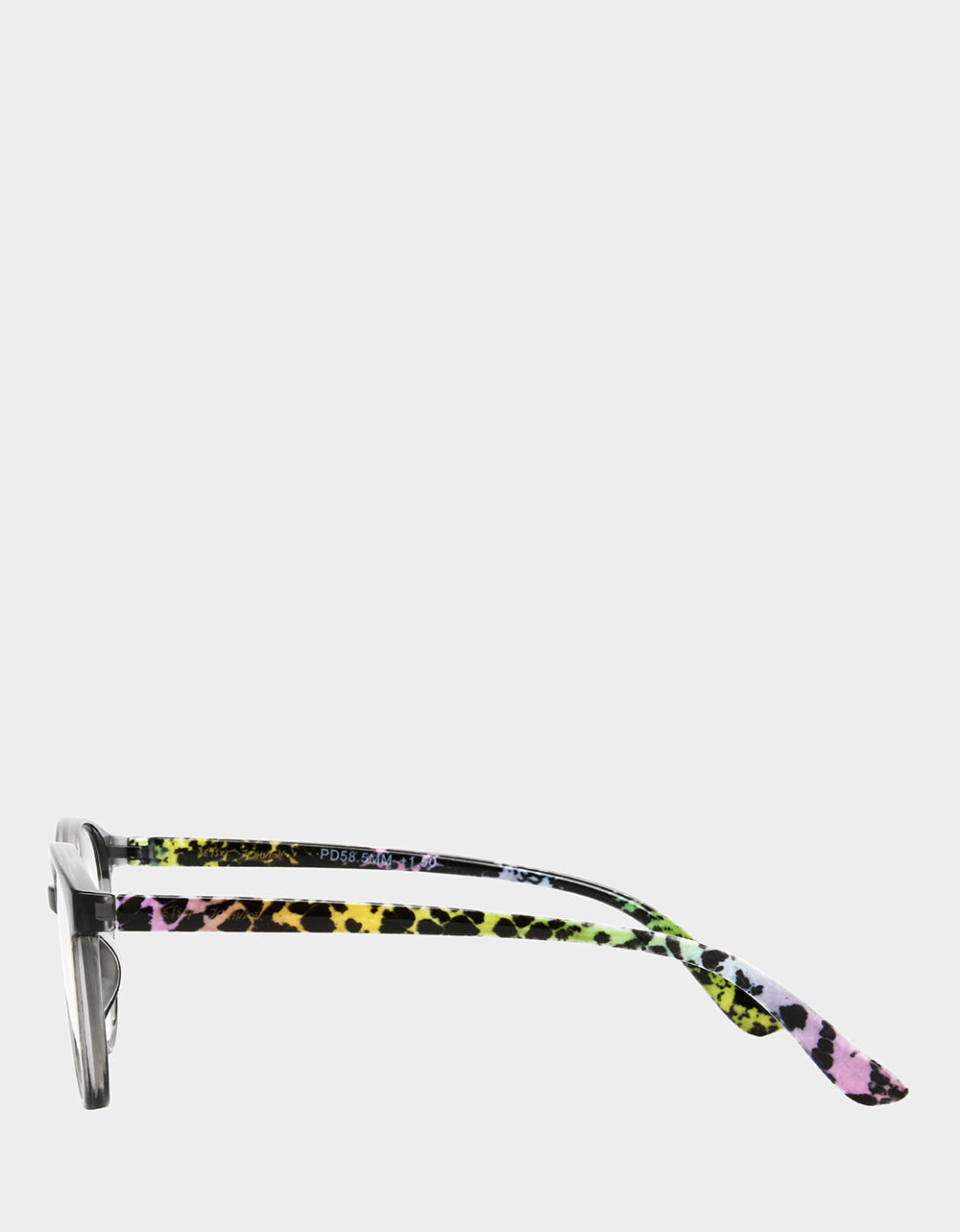 Betsey Johnson CAREFREE DAYS ROUND READING GLASSES LIGHT GREY Women's Round Grey Pastel Reading Glasses
