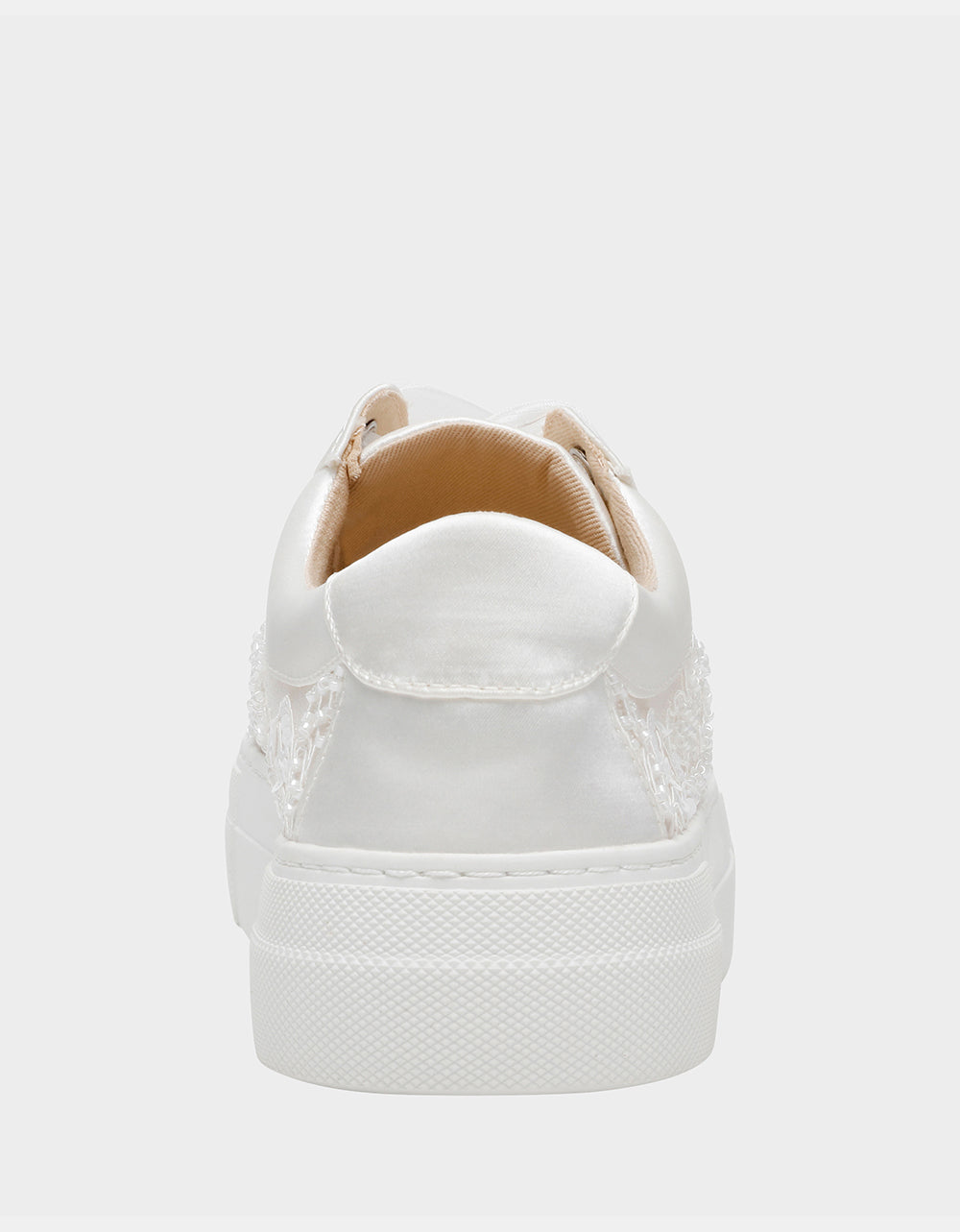Betsey Johnson THEAA IVORY Platform Low-Top Lace-Up Sneakers