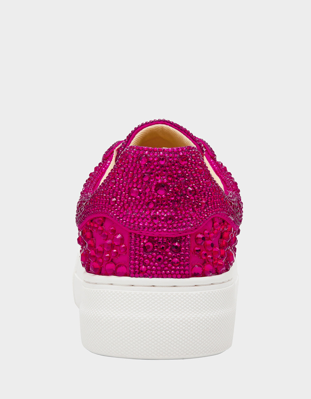 Betsey Johnson REILY Fuchsia Platform Low-Top Lace-Up Rhinestone Women's Sneaker