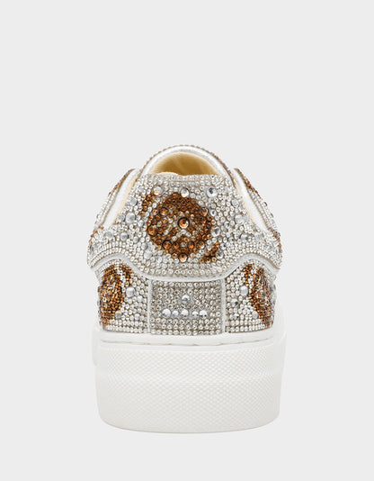 Betsey Johnson THE BIG GAME BUNDLE Women's Football Rhinestone Sneakers, Earrings, and Necklace Set