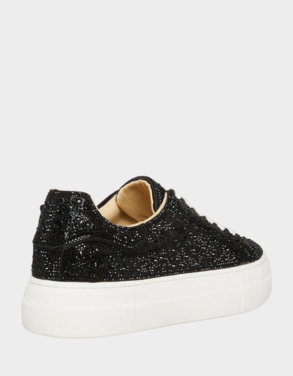 Betsey Johnson SB-SIDNY BLACK Rhinestone Sneaker