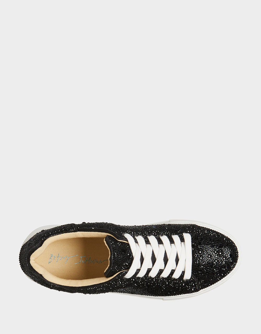 Betsey Johnson SB-SIDNY BLACK Rhinestone Sneaker