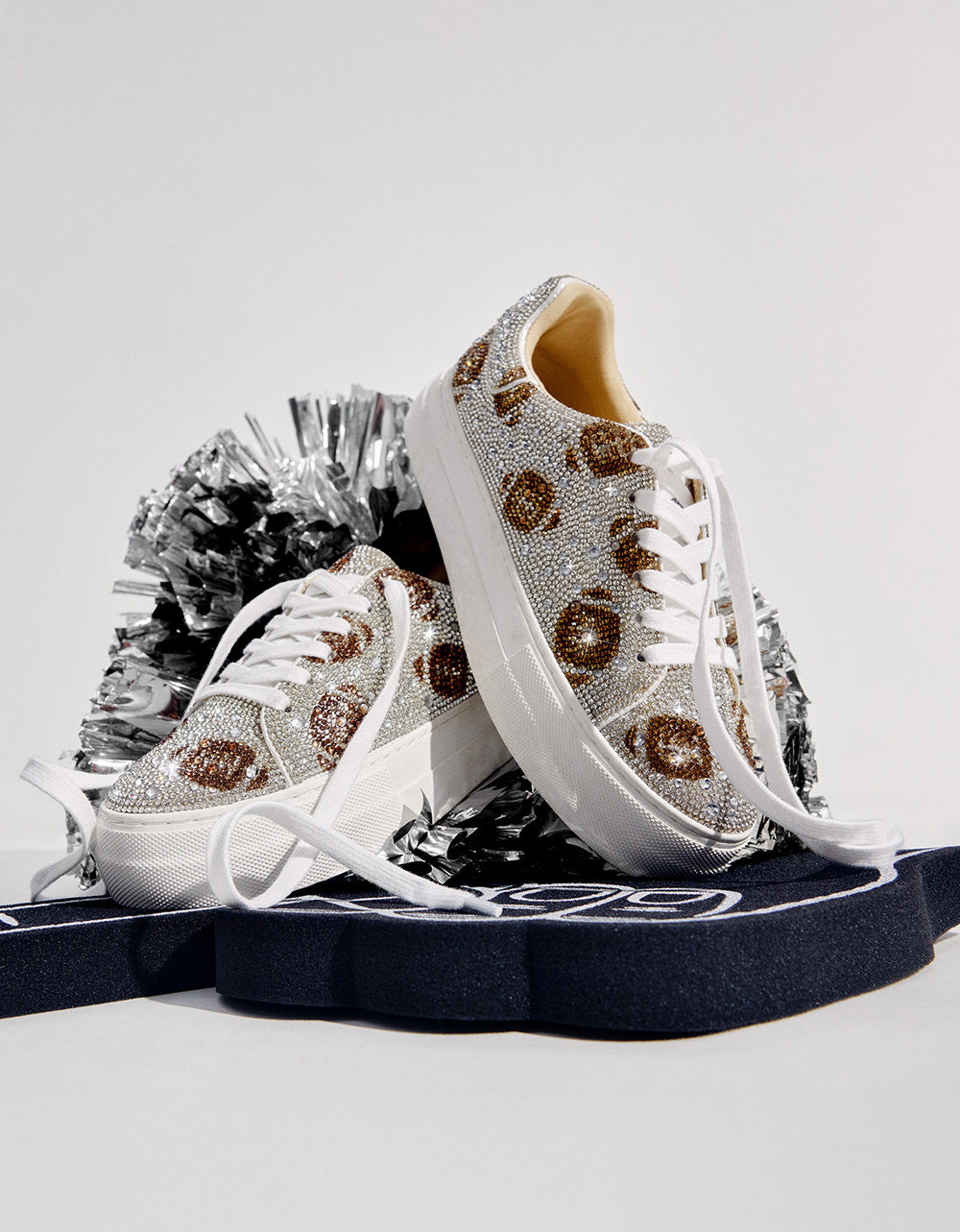 Betsey Johnson SIDNY SILVER FOOTBALL Women's Football Sneaker