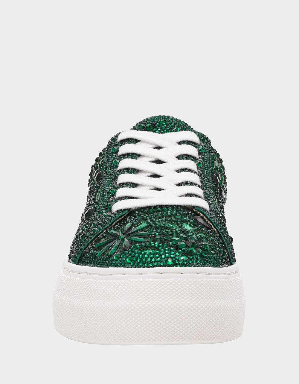 Betsey Johnson REILY EMERALD Platform Low-Top Lace-Up Rhinestone Women's Sneaker