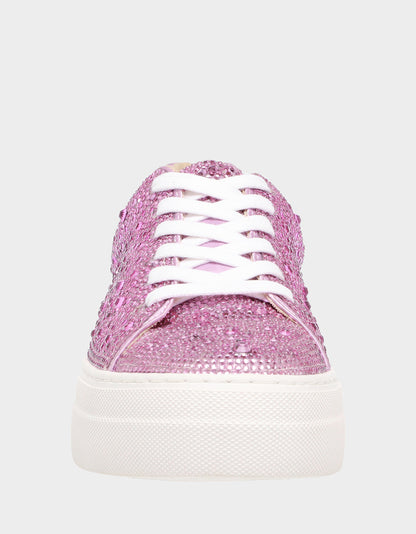 Betsey Johnson SIDNY LIGHT PINK Rhinestone Sneaker