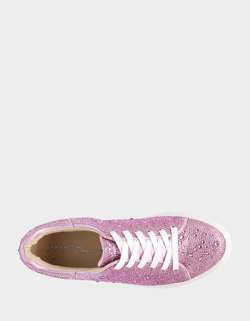 Betsey Johnson SIDNY LIGHT PINK Rhinestone Sneaker