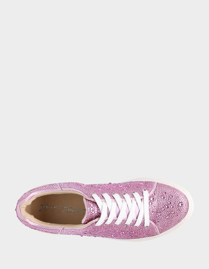 Betsey Johnson SIDNY LIGHT PINK Rhinestone Sneaker