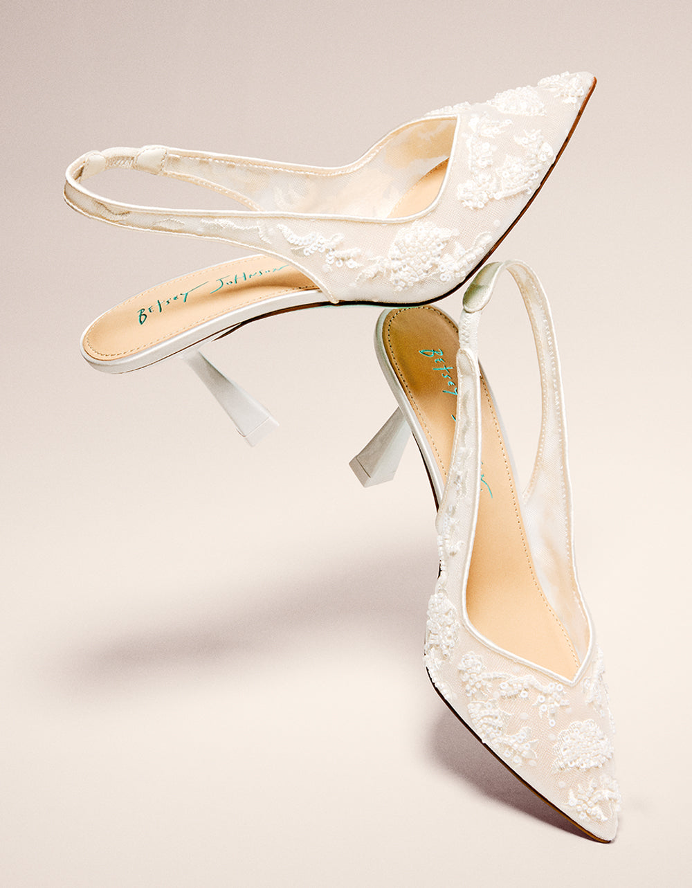 Betsey Johnson NIKKI IVORY Slingback Heels