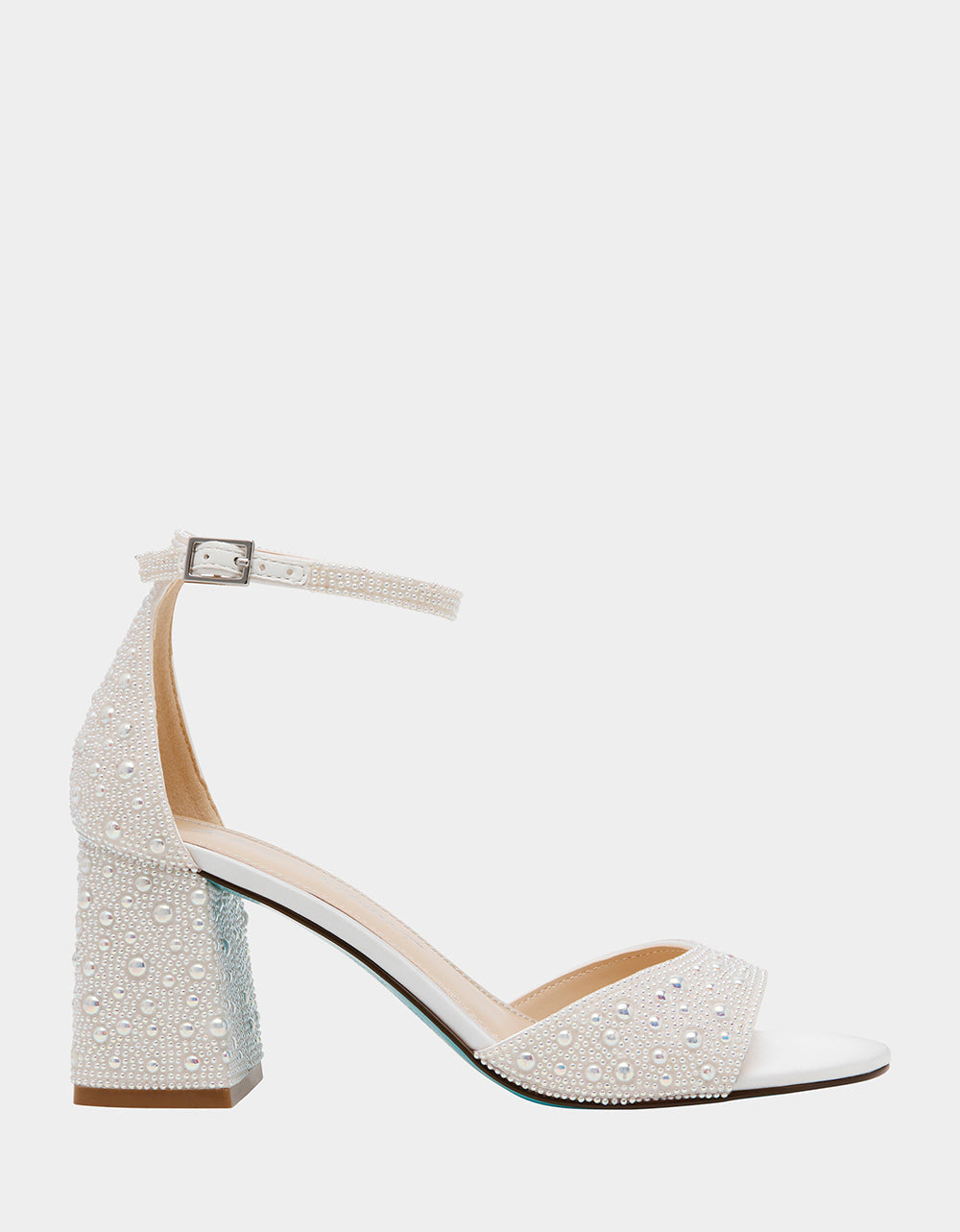 Betsey Johnson KAMI PEARL Block Heel Open Toe Women's Heel