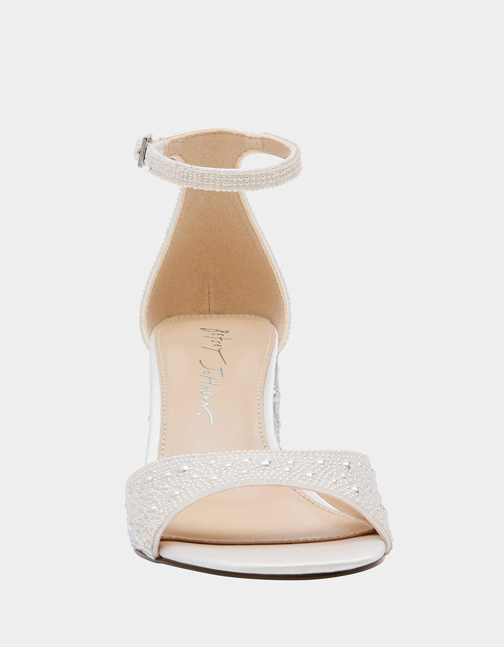 Betsey Johnson KAMI PEARL Block Heel Open Toe Women's Heel