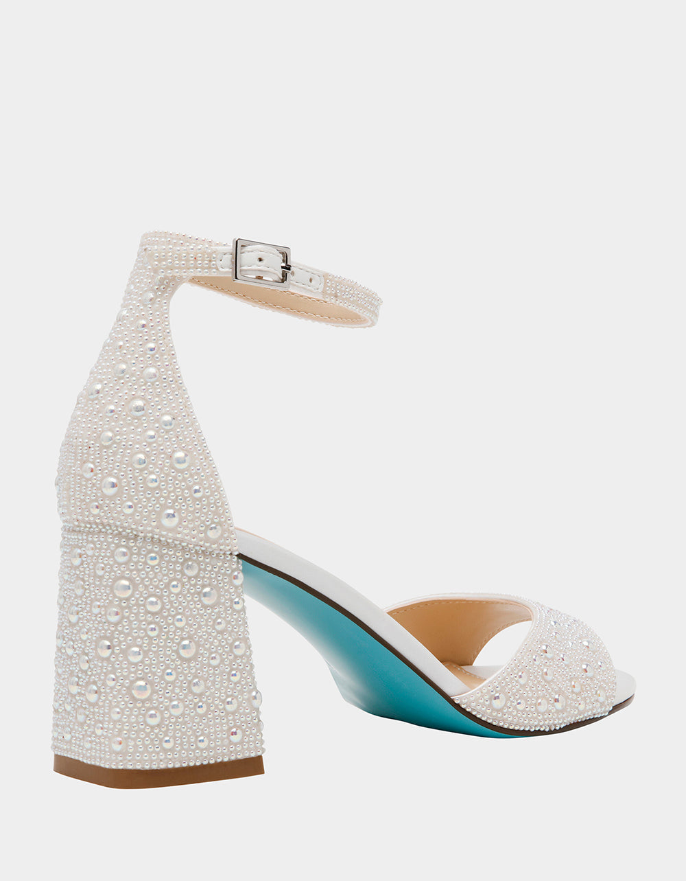 Betsey Johnson KAMI PEARL Block Heel Open Toe Women's Heel