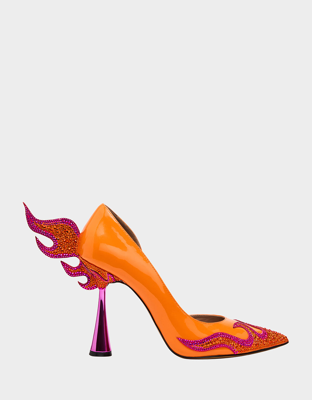 Betsey Johnson PHOENIX ORANGE MULTI Pointed-Toe Pump Women's Heel