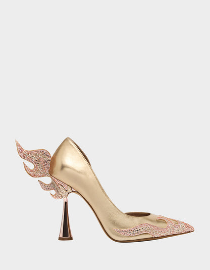 Betsey Johnson PHOENIX METAL MULTI Pointed-Toe Pump Women's Heel