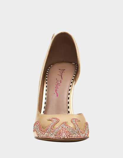 Betsey Johnson PHOENIX METAL MULTI Pointed-Toe Pump Women's Heel