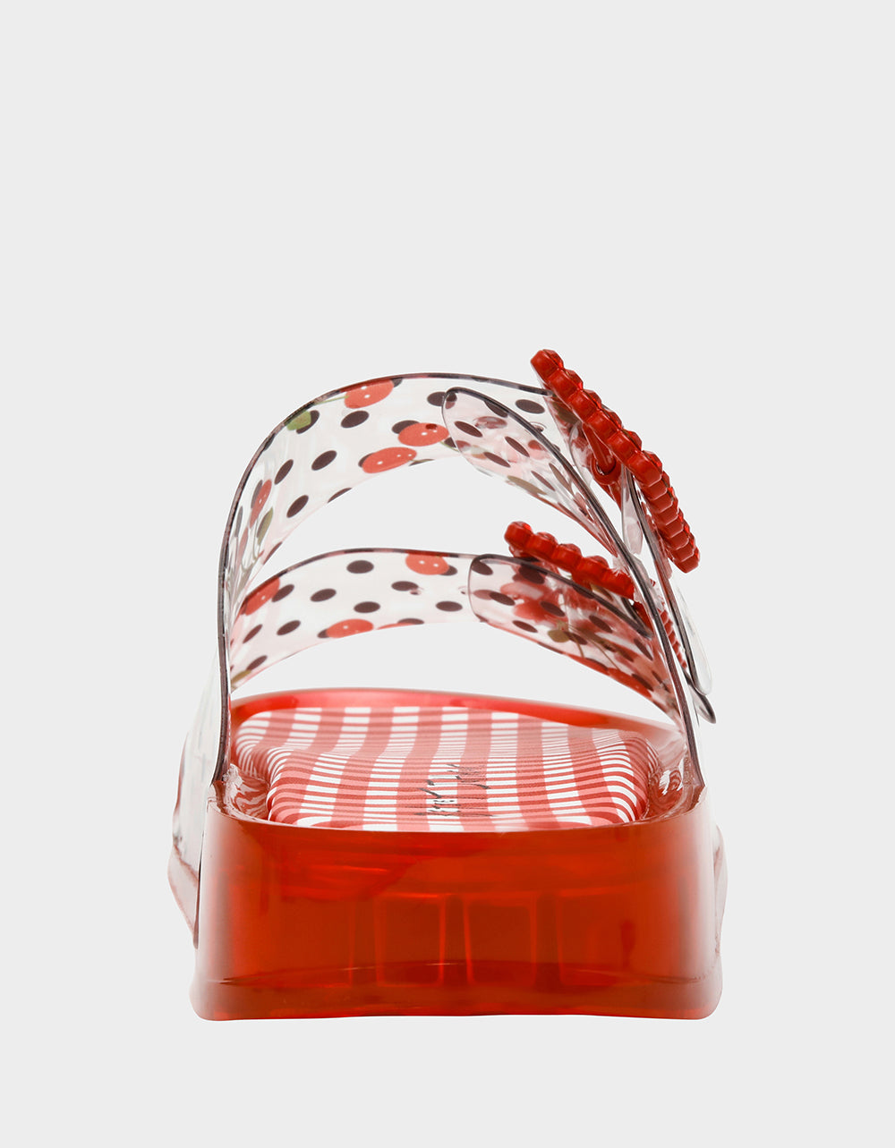 Betsey Johnson LANDIN RED MULTI Jelly Flatform Women's Sandal