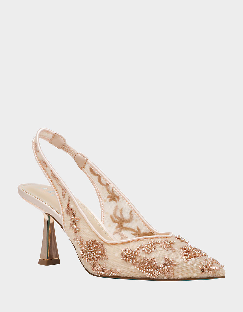 Betsey Johnson NIKKI BLUSH Slingback Pointed Toe Women's Heels
