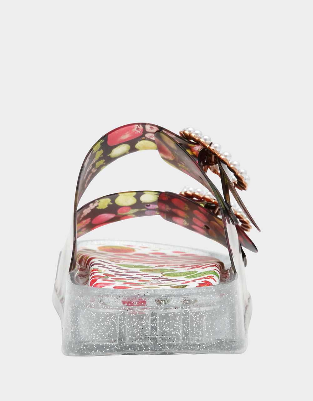 Betsey Johnson LANDIN BLACK MULTI Jelly Flatform Women's Sandal