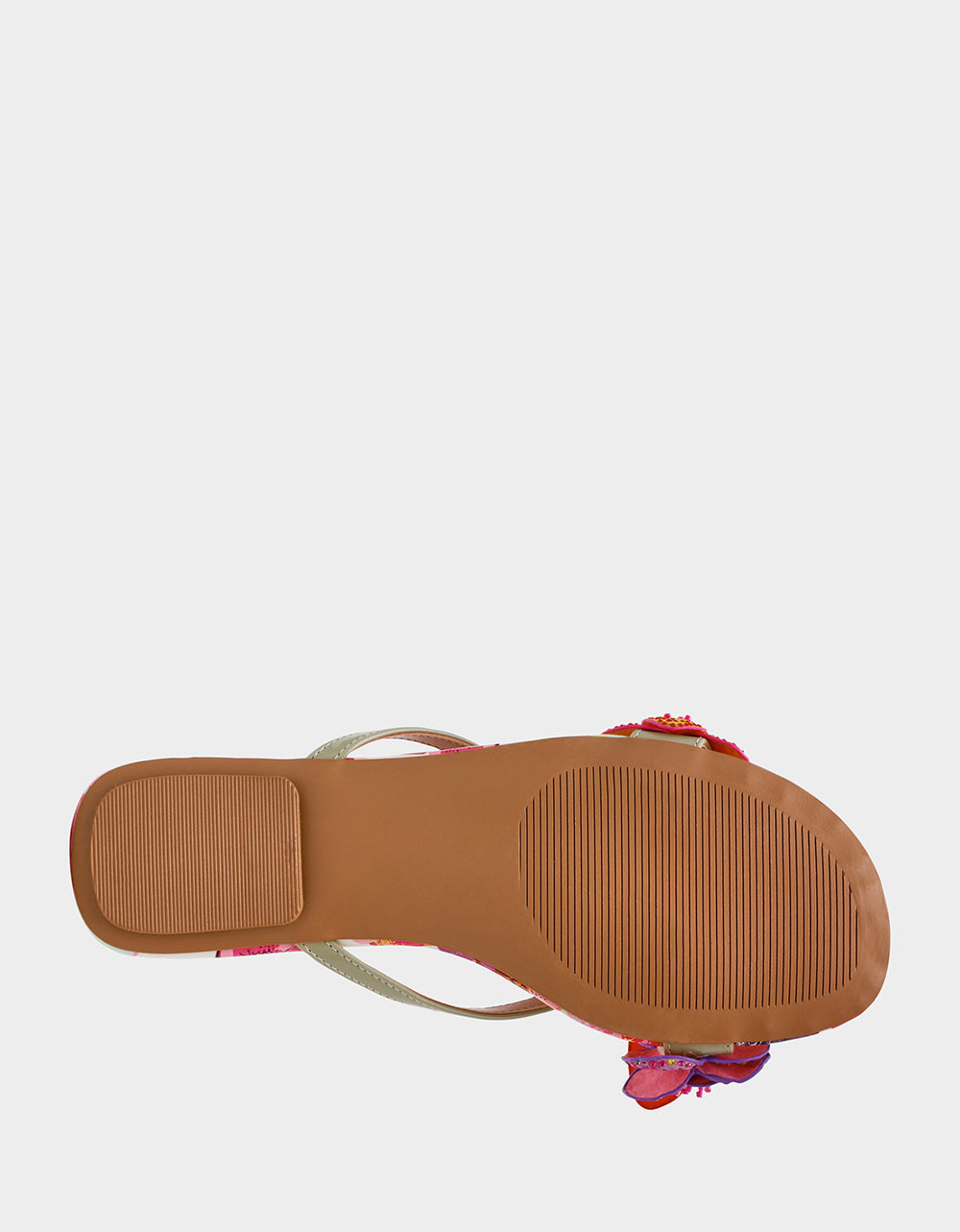 Betsey Johnson NICOLLE WHITE MULTI Women's Flat Floral Butterfly Slip-On Sandal
