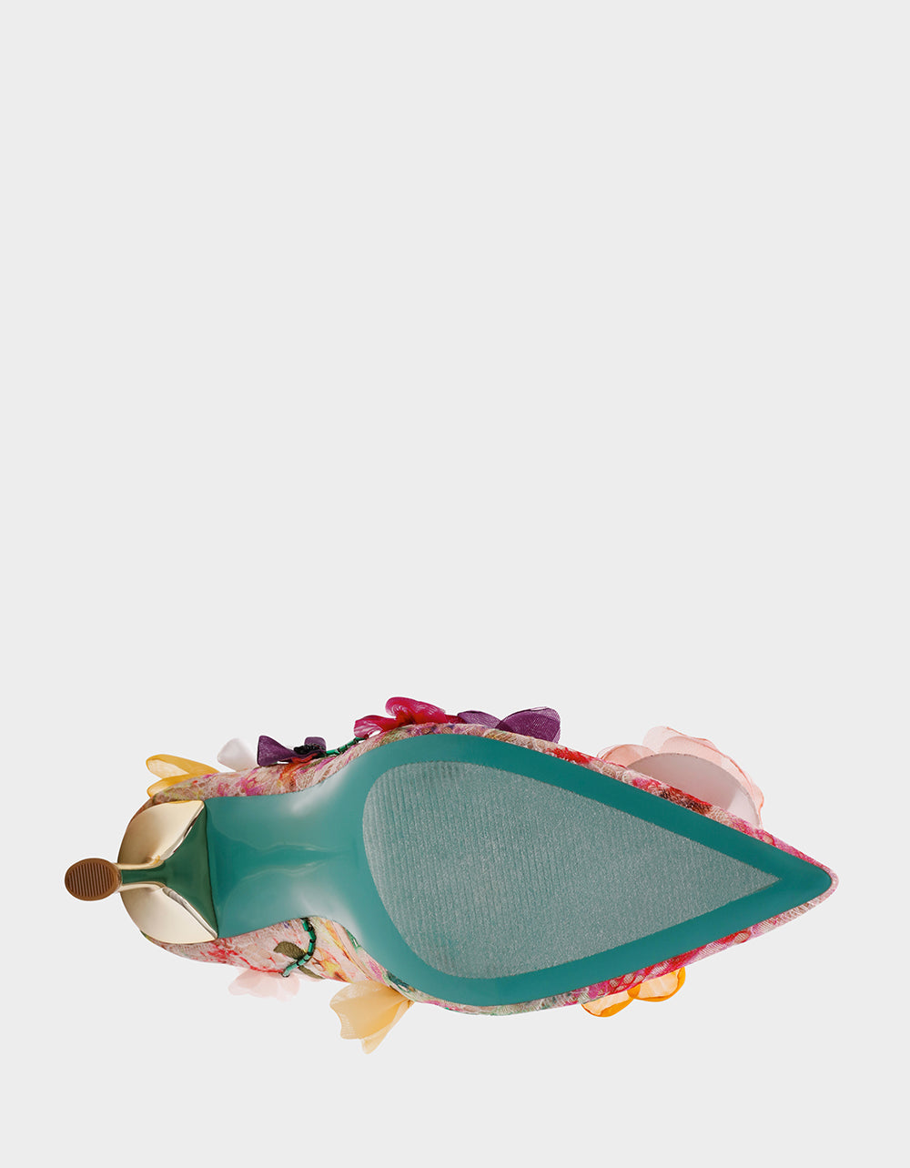 Betsey Johnson DARCY NUDE MULTI Women's High Stiletto Heel Floral Embellishments