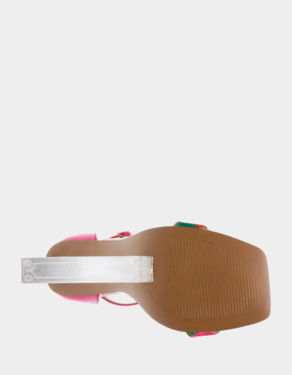 Betsey Johnson HARLEN BERRY MULTI Clear Wedge Heel